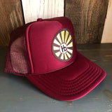 Hermosa Beach SUNBEAMS Trucker Hat - Burgundy Maroon