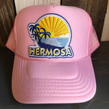 Hermosa Beach FIESTA High Crown Trucker Hat - Pink