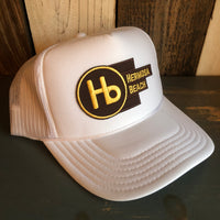 Hermosa Beach THE NEW STYLE High Crown Trucker Hat - White