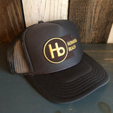 Hermosa Beach THE NEW STYLE High Crown Trucker Hat - Charcoal (Curved Brim)