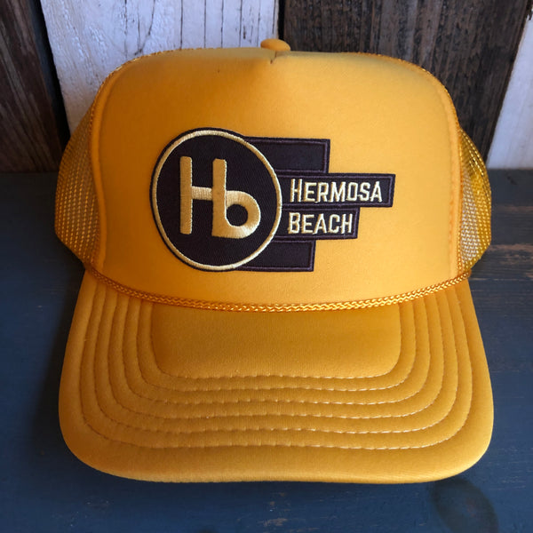 Hermosa Beach THE NEW STYLE High Crown Trucker Hat - Gold