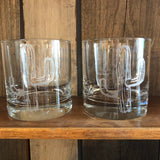 Cactus Etched Whiskey Glass