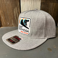 Hermosa Beach SURF HERMOSA :: OPEN DAILY Premium 5-Panel Mid Profile Snapback Hat - Grey