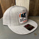 Hermosa Beach SURF HERMOSA :: OPEN DAILY Premium 5-Panel Mid Profile Snapback Hat - Grey