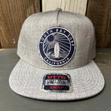 SOUTH BAY SURF (Dark Patch) Premium 5-Panel Mid Profile Snapback Hat - Grey