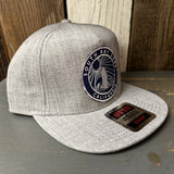 SOUTH BAY SURF (Dark Patch) Premium 5-Panel Mid Profile Snapback Hat - Grey