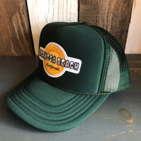 Hermosa Beach HIGH HEAT High Crown Trucker Hat - Dark Green