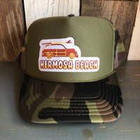 Hermosa Beach WOODIE Trucker Hat - Camouflage/Olive