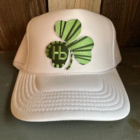 'Limited Edition' GET LUCKY IN HERMOSA High Crown Shamrock Trucker Hat  (GOLD :: GREEN :: WHITE :: SEAFOAM)