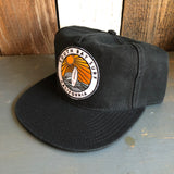Hermosa Beach SOUTH BAY SURF (Multi Colored Patch) 5 Panel Low Profile Style Dad Hat - Black