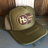 Hermosa Beach THE NEW STYLE High Crown Trucker Hat - Olive