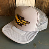 Hermosa Beach THE NEW STYLE Trucker Hat - Grey (Flat Brim)