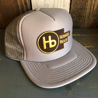 Hermosa Beach THE NEW STYLE Trucker Hat - Grey (Flat Brim)