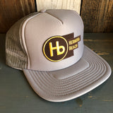 Hermosa Beach THE NEW STYLE Trucker Hat - Grey (Flat Brim)