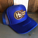 Hermosa Beach THE NEW STYLE High Crown Trucker Hat - Royal Blue (Curved Brim)