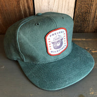 Smokey Bear...Prevent Wildfires - 6 Panel Mid Profile Baseball Cap - Dark Green