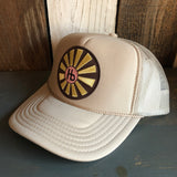 Hermosa Beach SUNBEAMS High Crown Trucker Hat (Khaki)