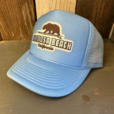Hermosa Beach SURFING GRIZZLY BEAR High Crown Summer Foam Front/Mesh Back - Columbia Blue