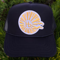 Hermosa Beach CLASSIC LOGO High Crown Trucker Hat - Navy