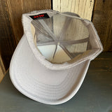 Hermosa Beach HERMOSA AVE High Crown Trucker Hat - Grey (Curved Brim)