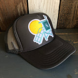 Hermosa Beach LIFEGUARD TOWER High Crown Trucker Hat - Charcoal (Curved Brim)