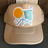 Hermosa Beach LIFEGUARD TOWER High Crown Trucker Hat (Khaki)