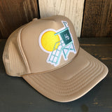 Hermosa Beach LIFEGUARD TOWER High Crown Trucker Hat (Khaki)