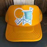 Hermosa Beach LIFEGUARD TOWER High Crown Trucker Hat - Gold