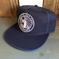 Hermosa Beach SOUTH BAY SURF (Navy Colored Patch) - 5 Panel Low Profile Style Dad Hat - Navy