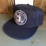 Hermosa Beach SOUTH BAY SURF (Navy Colored Patch) - 5 Panel Low Profile Style Dad Hat - Navy