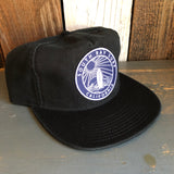 Hermosa Beach SOUTH BAY SURF (Navy Patch) 5 Panel Low Profile Style Dad Hat - Black