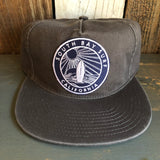 Hermosa Beach SOUTH BAY SURF (Navy Patch) Premium 5-Panel Low Profile Style Dad Hat - Charcoal Grey
