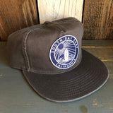 Hermosa Beach SOUTH BAY SURF (Navy Patch) Premium 5-Panel Low Profile Style Dad Hat - Charcoal Grey