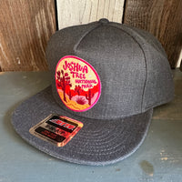 JOSHUA TREE NATIONAL PARK :: 5-Panel Mid Profile Snapback Hat - Heather Black