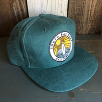 SOUTH BAY SURF (Multi Colored Patch) - 6 Panel Mid Profile Baseball Cap - Dark Green