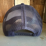 Hermosa Beach GOLDEN HOUR 6 Panel Low Profile Mesh Back Trucker Hat - Navy/Heather Grey