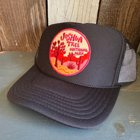 JOSHUA TREE NATIONAL PARK High Crown Trucker Hat - Black (Curved Brim)