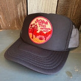 JOSHUA TREE NATIONAL PARK High Crown Trucker Hat - Black (Curved Brim)