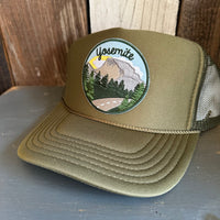YOSEMITE NATIONAL PARK High Crown Trucker Hat - Olive