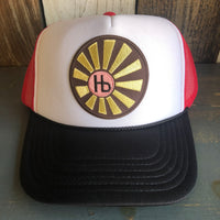 Hermosa Beach SUNBEAMS Trucker Hat - Black/White/Red