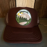 YOSEMITE NATIONAL PARK High Crown Trucker Hat - Brown