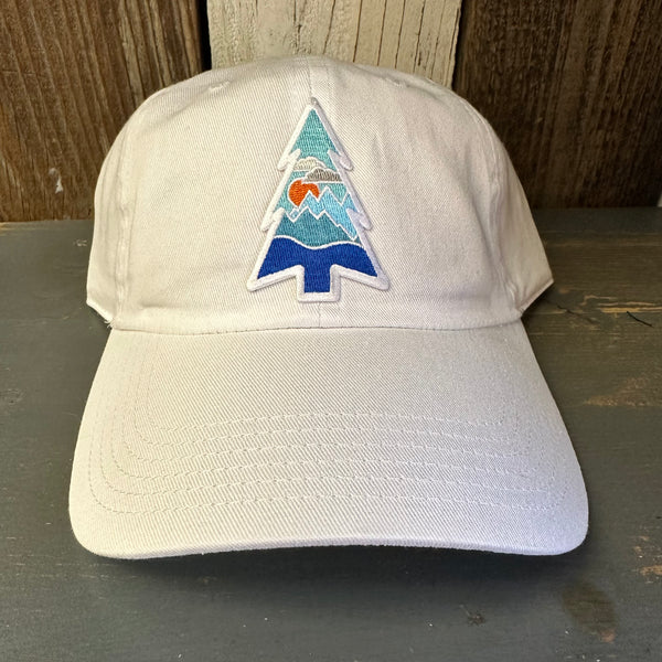 WILDERNESS TREE 6 Panel Low Profile Style Dad Hat - White