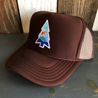 WILDERNESS TREE High Crown Trucker Hat - Brown