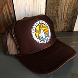 SOUTH BAY SURF (Multi Colored Patch) High Crown Trucker Hat - Brown