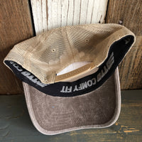 Hermosa Beach HERMOSA AVE 6 Panel Low Profile "OTTO COMFY FIT" Mesh Back Trucker Hat - Dark Brown/Dark Brown/Khaki