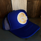 Hermosa Beach CLASSIC LOGO High Crown Trucker Hat - Royal Blue (Curved Brim)