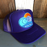 Hermosa Beach TUBULAR High Crown Trucker Hat - Purple
