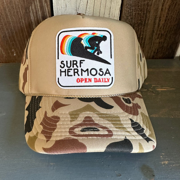 SURF HERMOSA :: OPEN DAILY Winter All Foam Cap Hat - Sand Camo/Sand Front