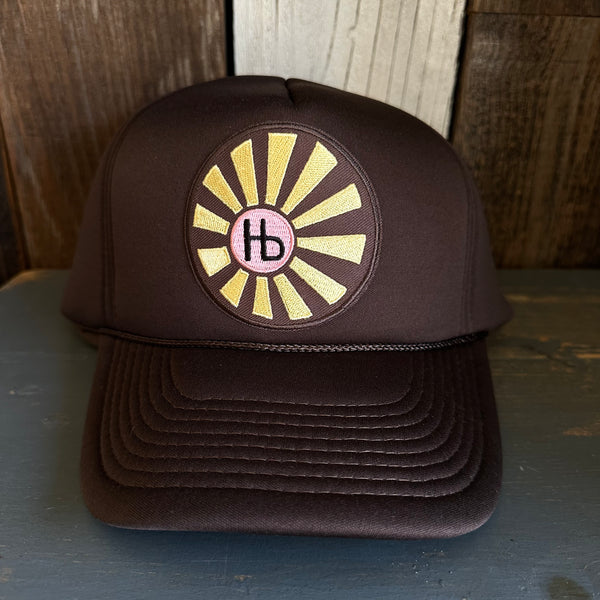 Hermosa Beach SUNBEAMS Winter All Foam Cap Hat - Brown