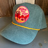 JOSHUA TREE NATIONAL PARK :: 5 panel Stone Washed Canvas 2-Tone - Moss/Gold Braid